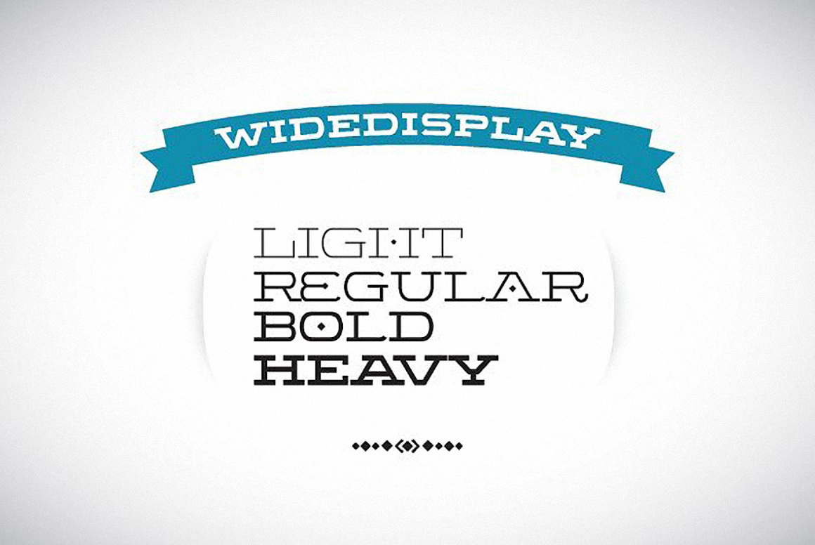 Wide Display Light Font preview