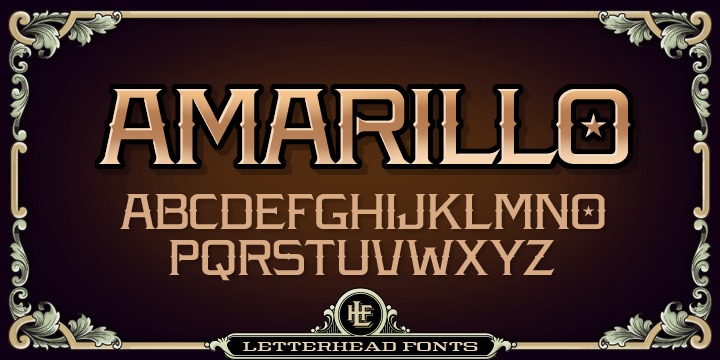 LHF Amarillo Font preview