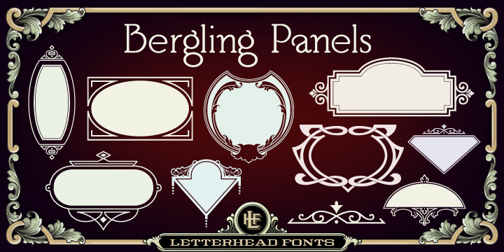 LHF Bergling Panels Font preview