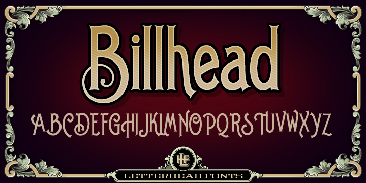 LHF Billhead Font preview