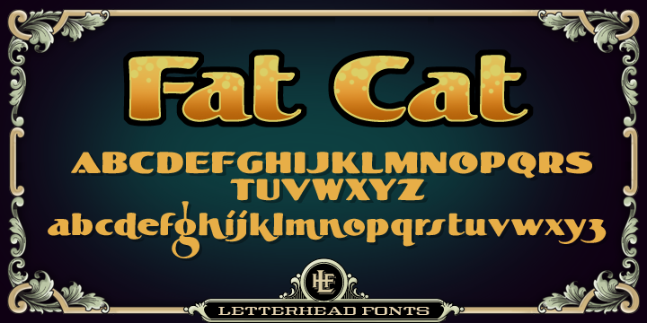 LHF Fat Cat Font preview
