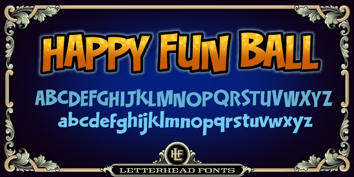 LHF Happy Fun Ball Font preview