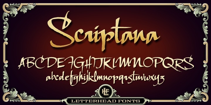 LHF Scriptana Font preview