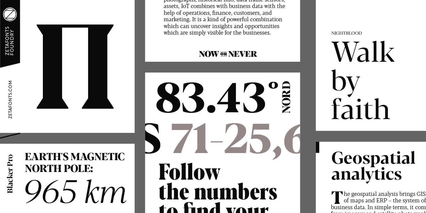 Blacker Pro Display Condensed Heavy Italic Font preview