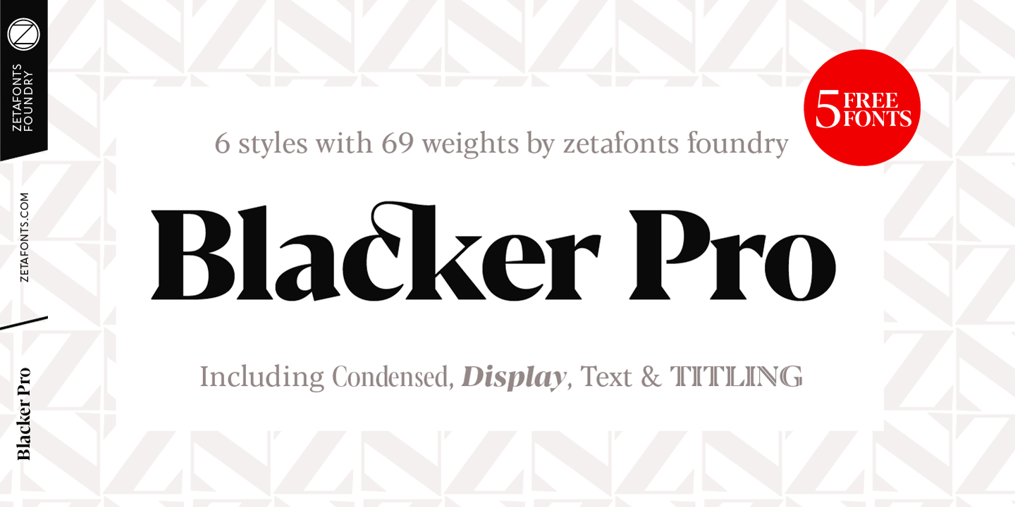 Blacker Pro Font preview