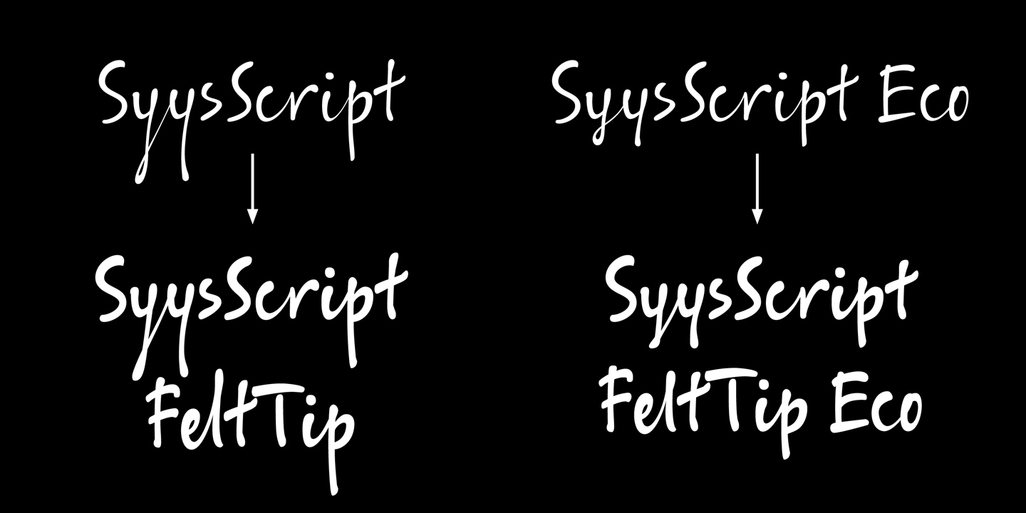 ALS SyysScript Eco Font preview