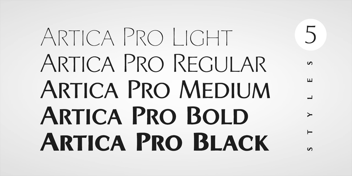 Artica Pro Bold Font preview