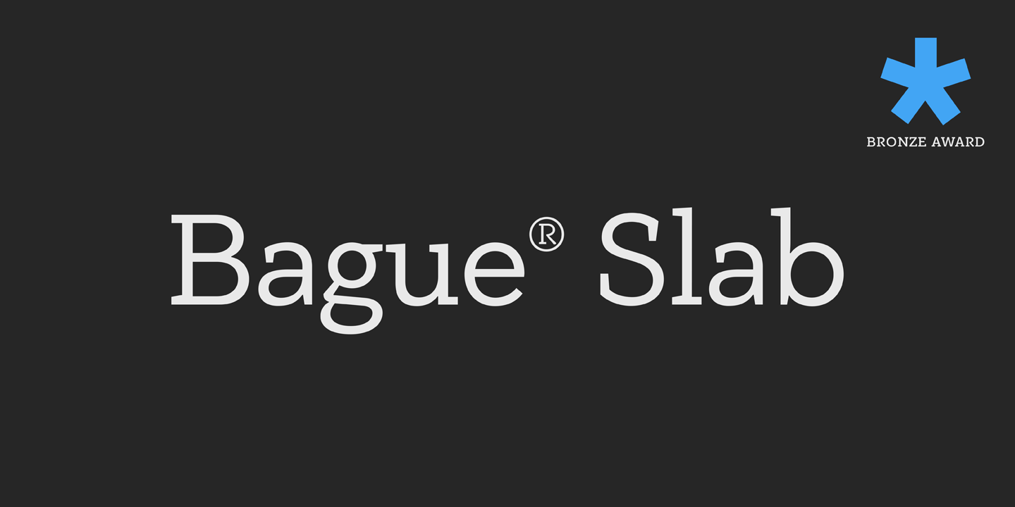 PF Bague Slab Pro Font preview