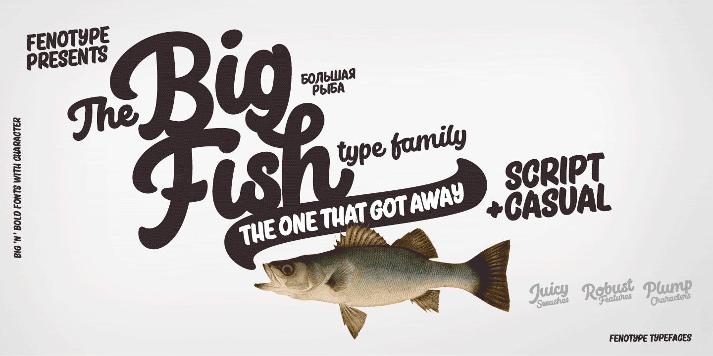 Big Fish Extras Font preview