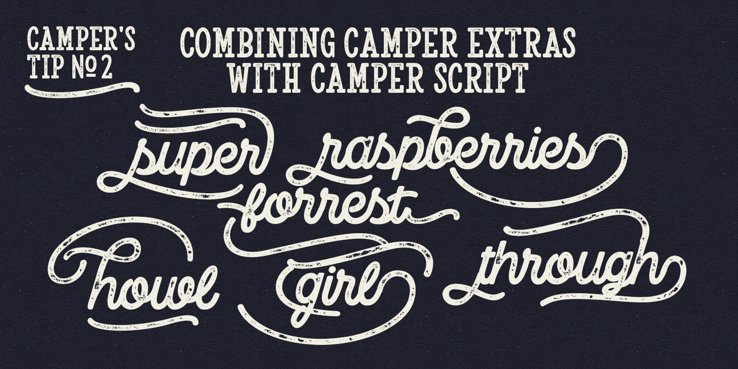 Camper Print Extras2 Font preview