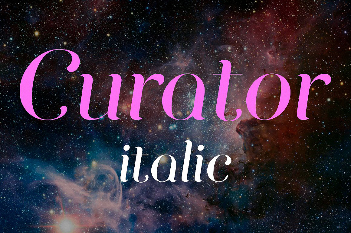Curator Italic Medium Font preview