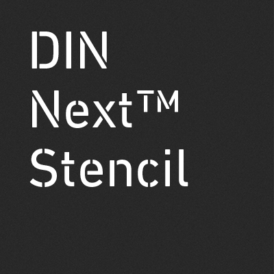 DIN Next Stencil Font preview