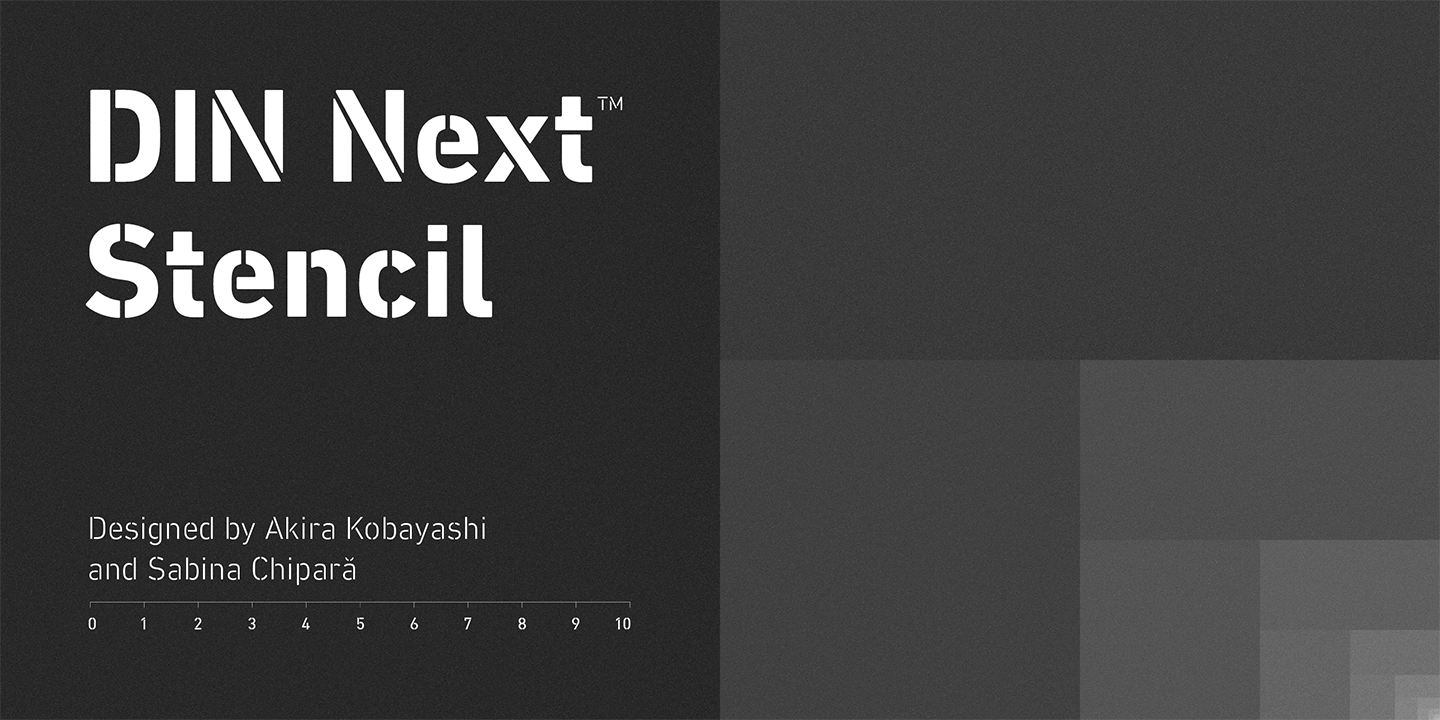 DIN Next Stencil Bold Font preview