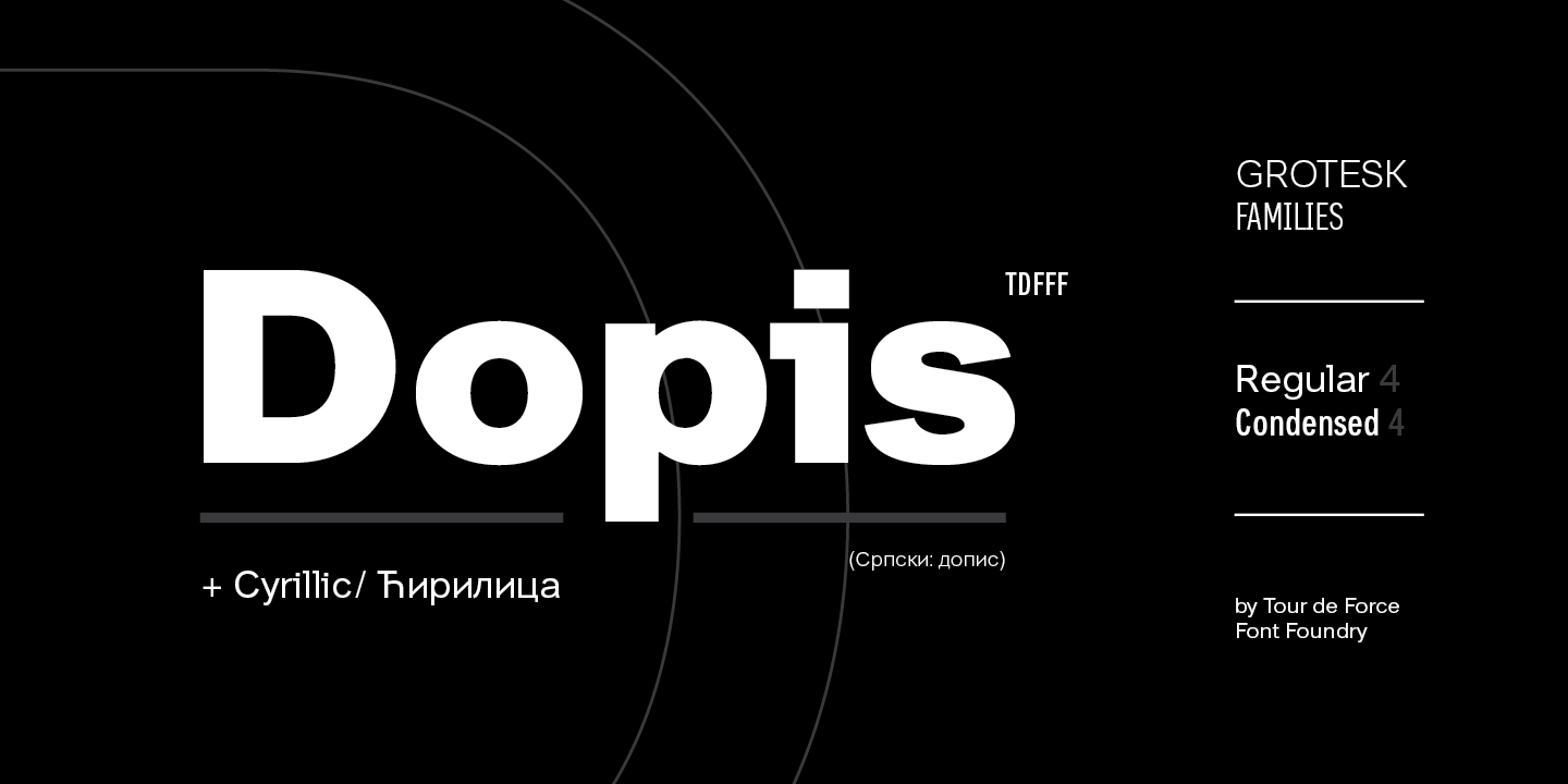 Dopis Font preview