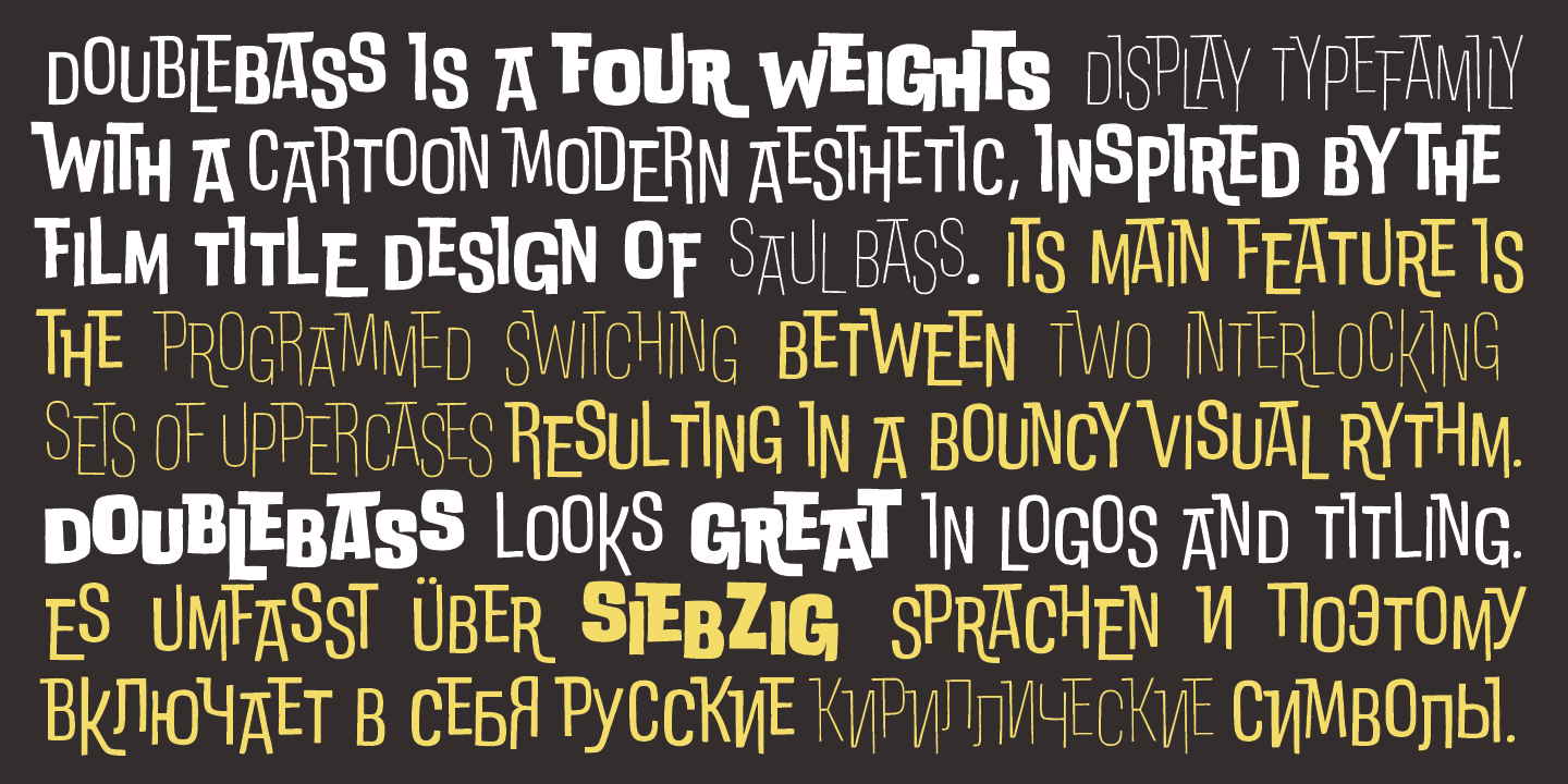 DoUbLeBaSs Bold Font preview