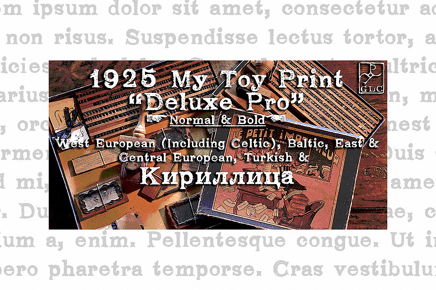 1925 My Toy Print Deluxe Pro Font preview