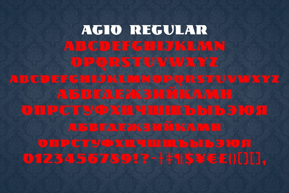 Agio Italic Font preview