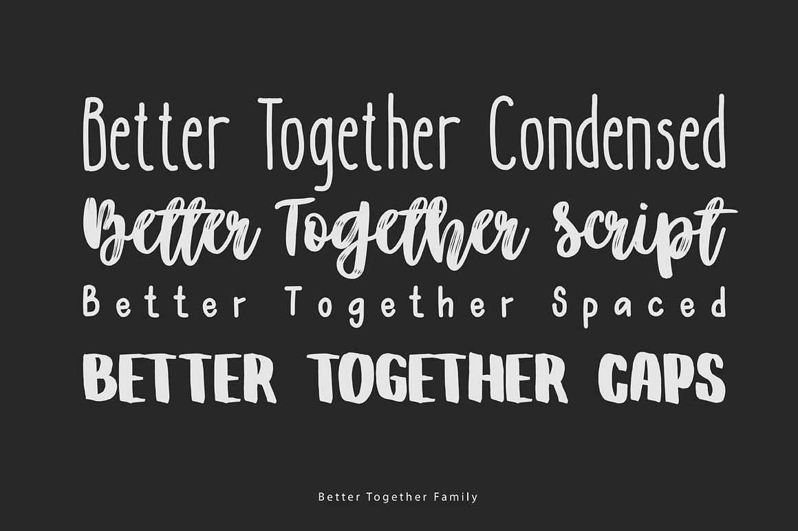 Better Together Spaced Font preview