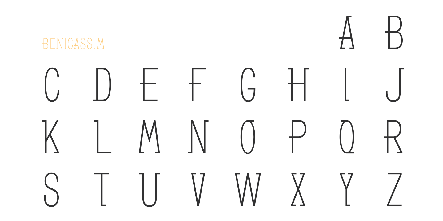 GL Benicassim Oblique Font preview