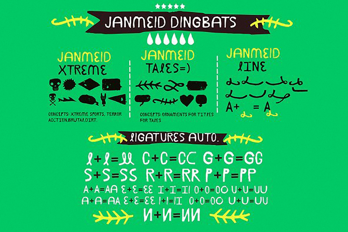 Janmeid Xtreme Font preview