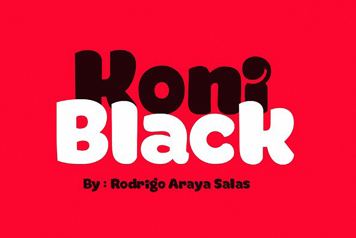 Koni Black Regular Font preview