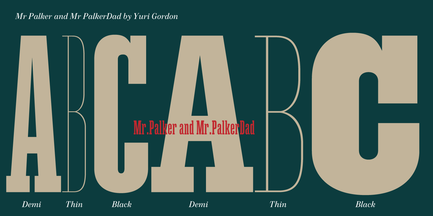 Mr Palker Dad Condensed Thin Font preview