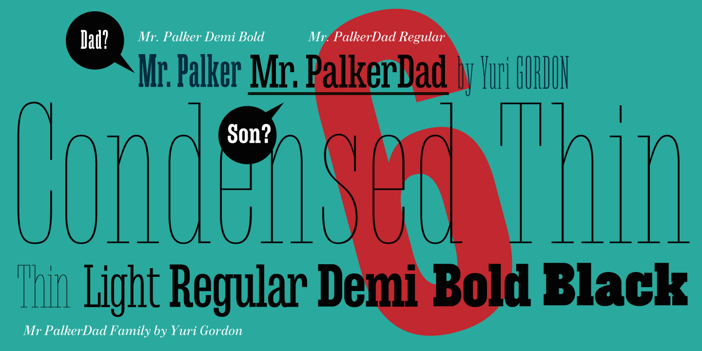 Mr Palker Dad Condensed Regular Font preview