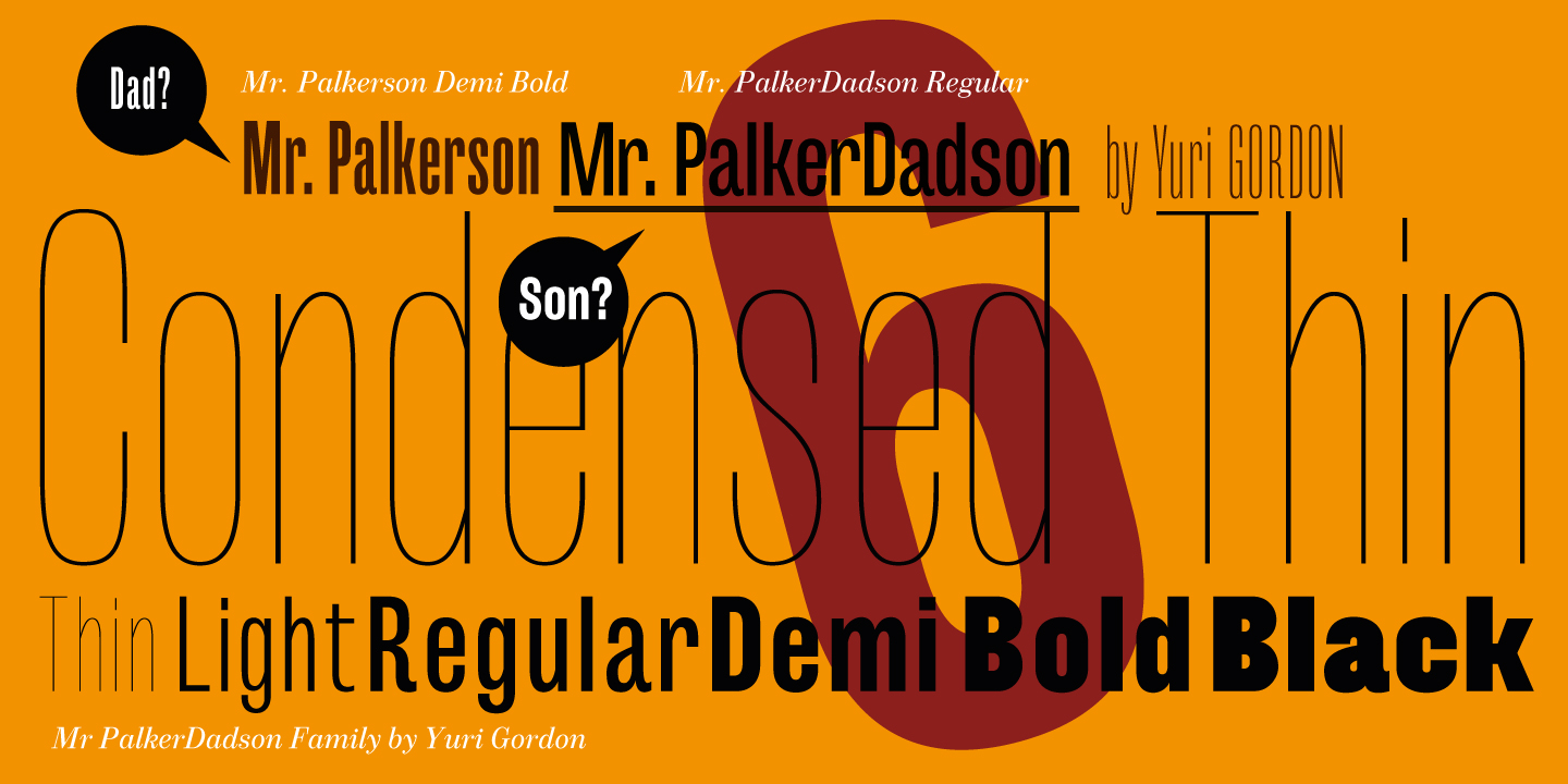 Mr Palker Dadson Condensed DemiBold Font preview