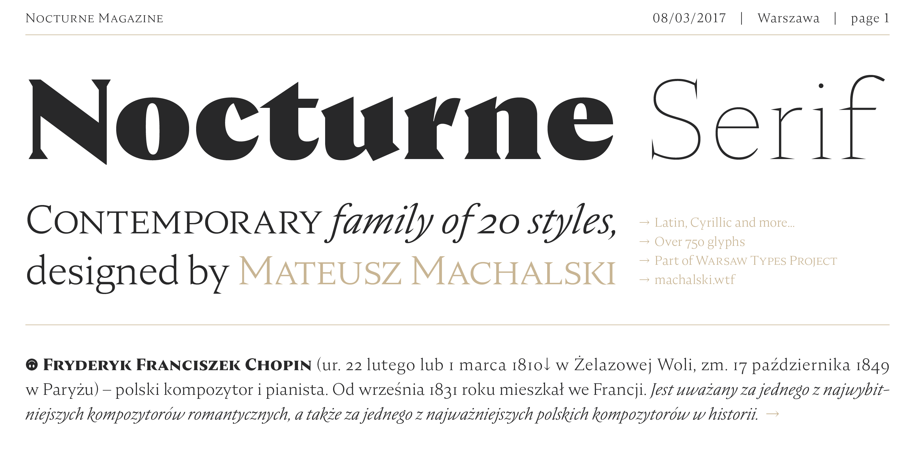 Nocturne Serif ExtraBold Italic Font preview