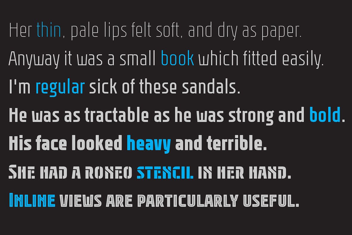 Rawer Condensed Book Font preview