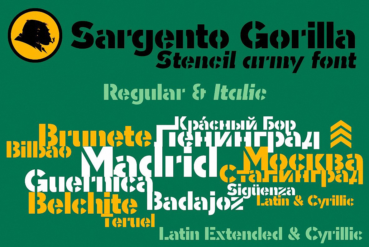 Sargento Gorila Regular Font preview