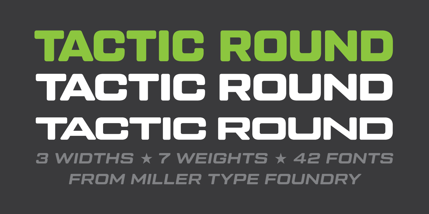 Tactic Round Extended Bold Font preview