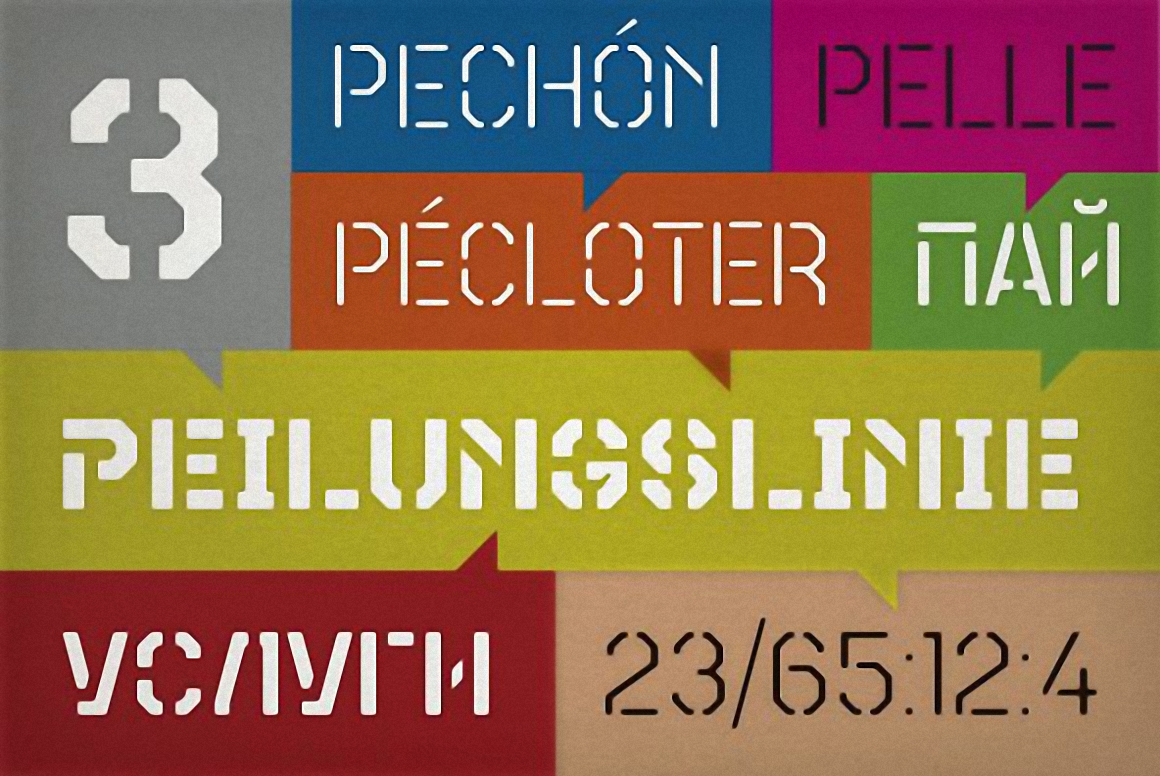 Teco Sans Stencil Regular Font preview