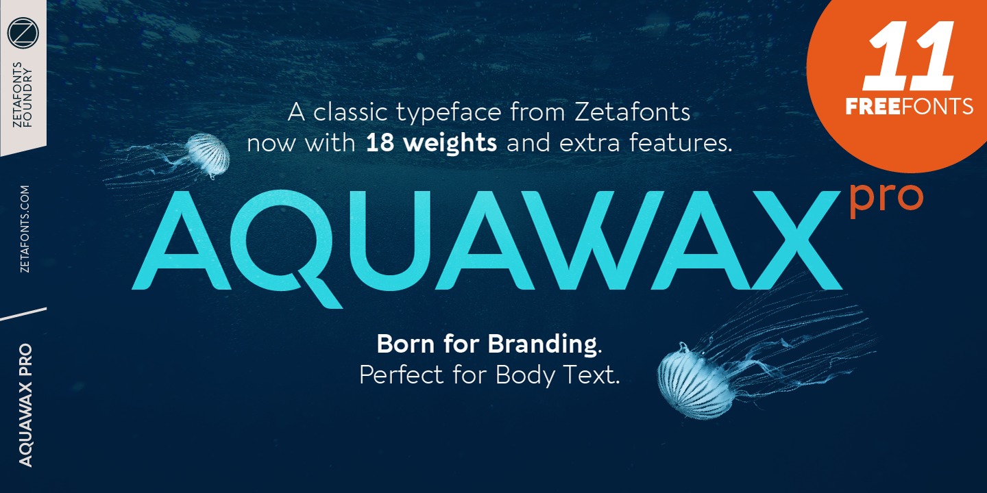 Aquawax Pro Font preview