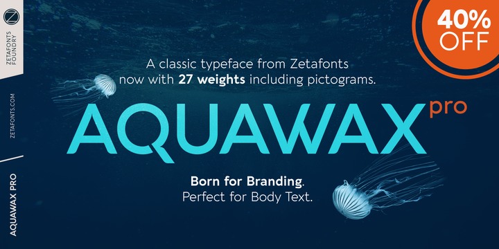 Aquawax Pro Thin Italic Font preview