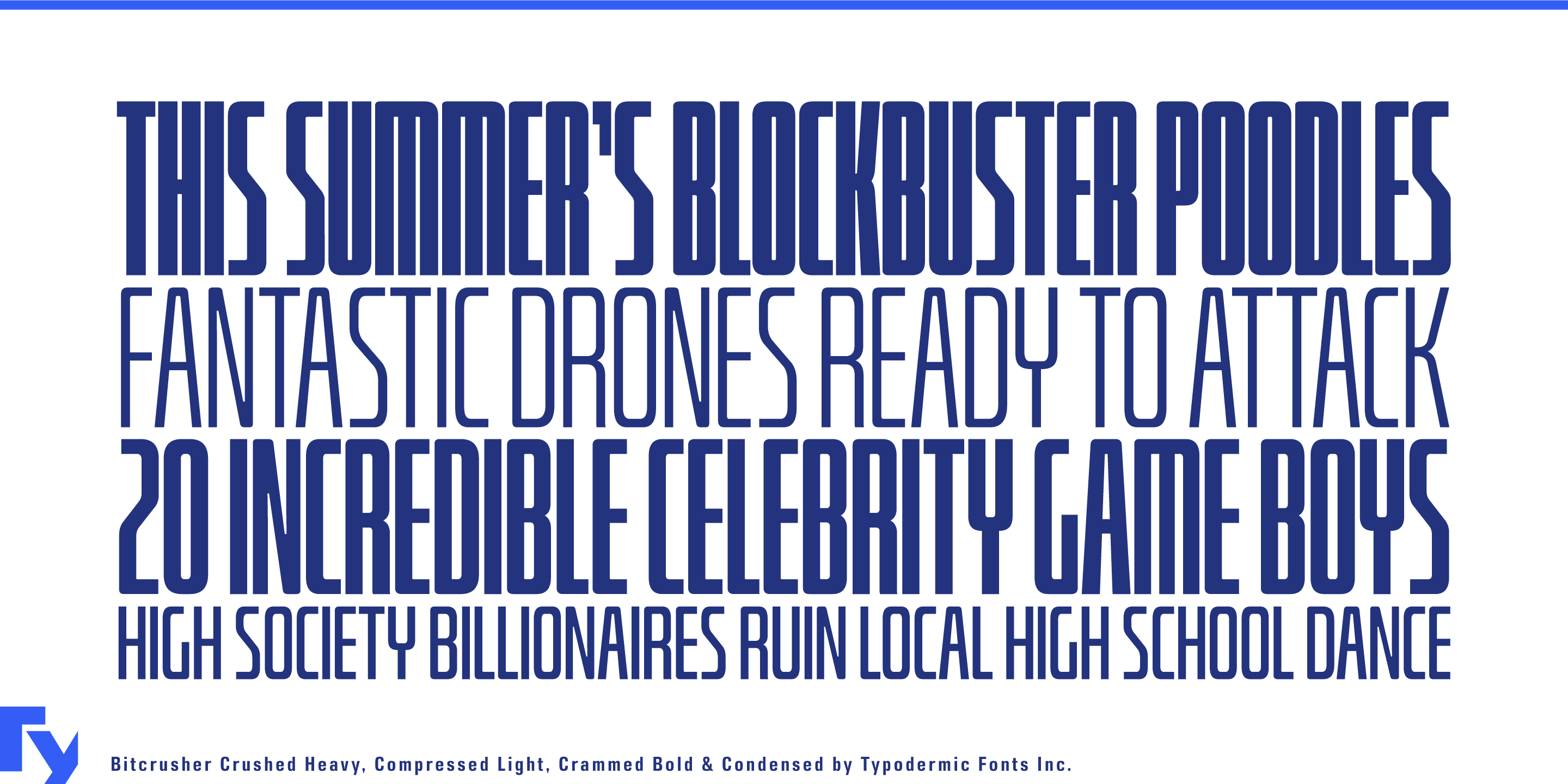 Bitcrusher Crushed Heavy Font preview