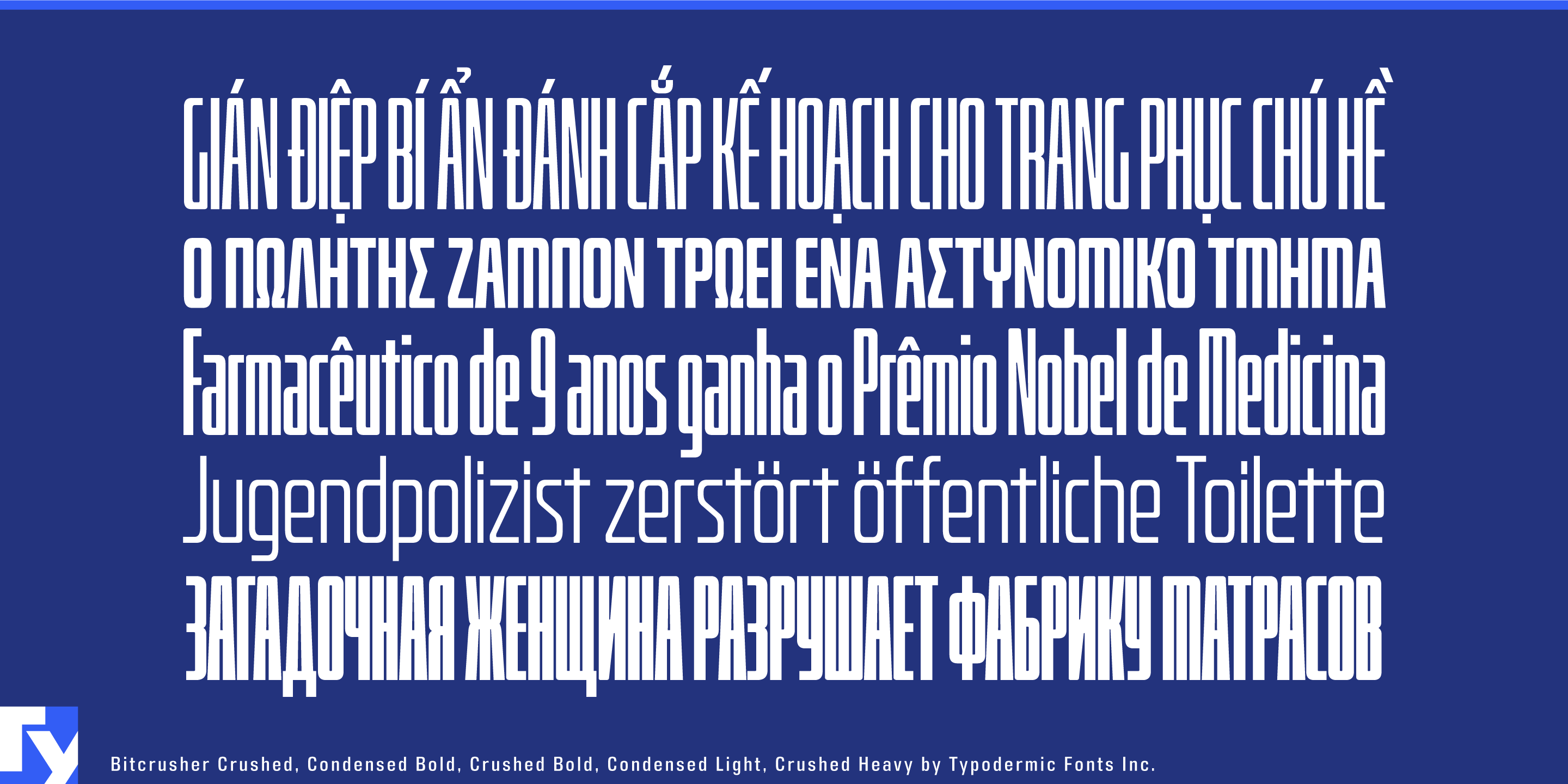 Bitcrusher Condensed Extra Light Font preview