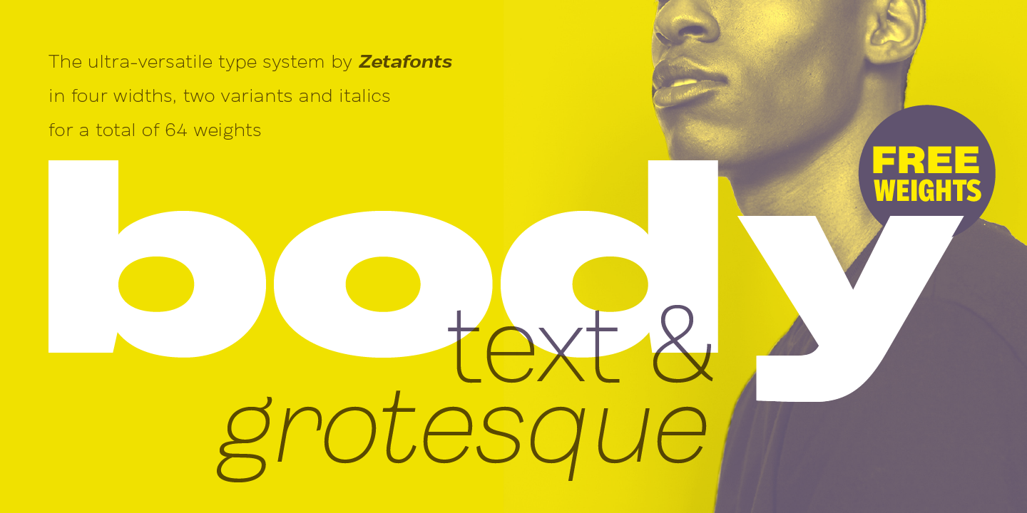 Body Grotesque Slim ExtraBold Italic Font preview