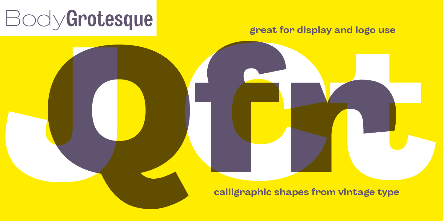 Body Grotesque Slim ExtraBold Italic Font preview