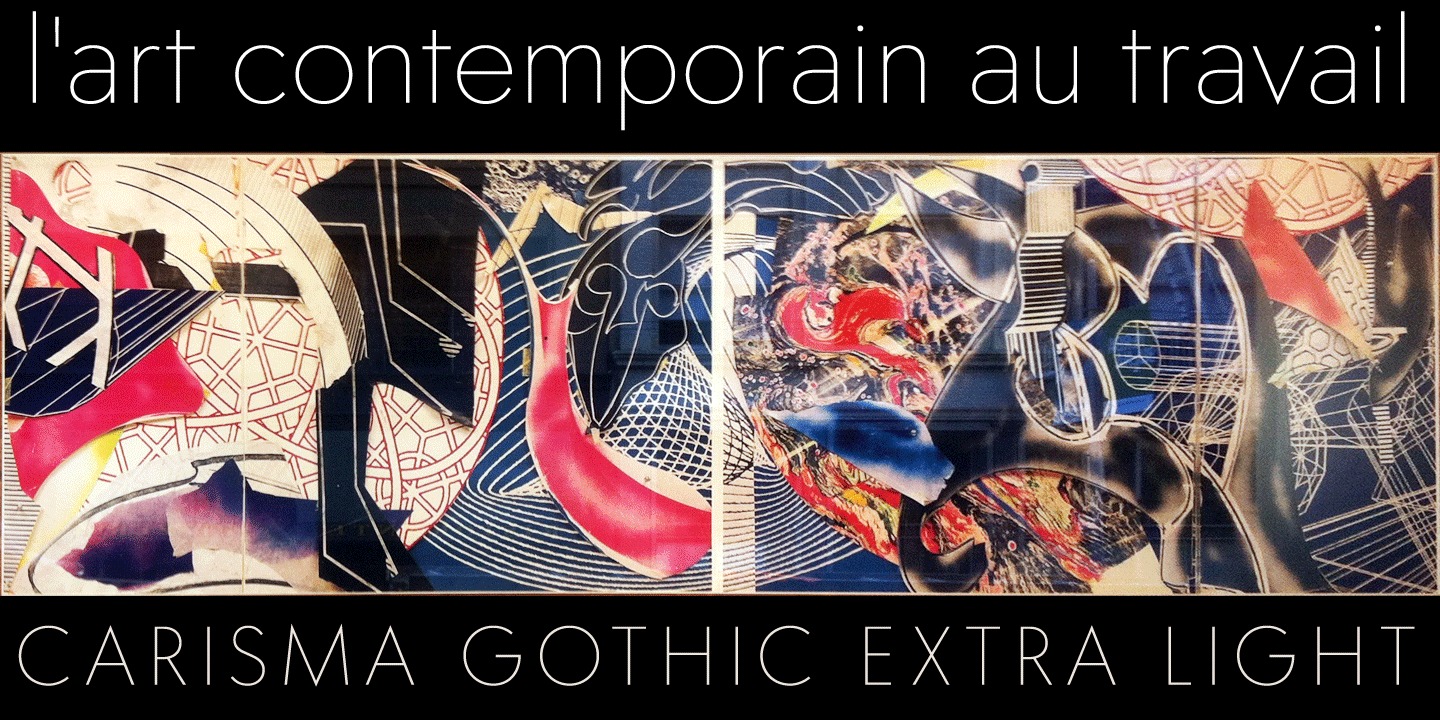 Carisma Gothic 600 DemiBold Oblique Font preview