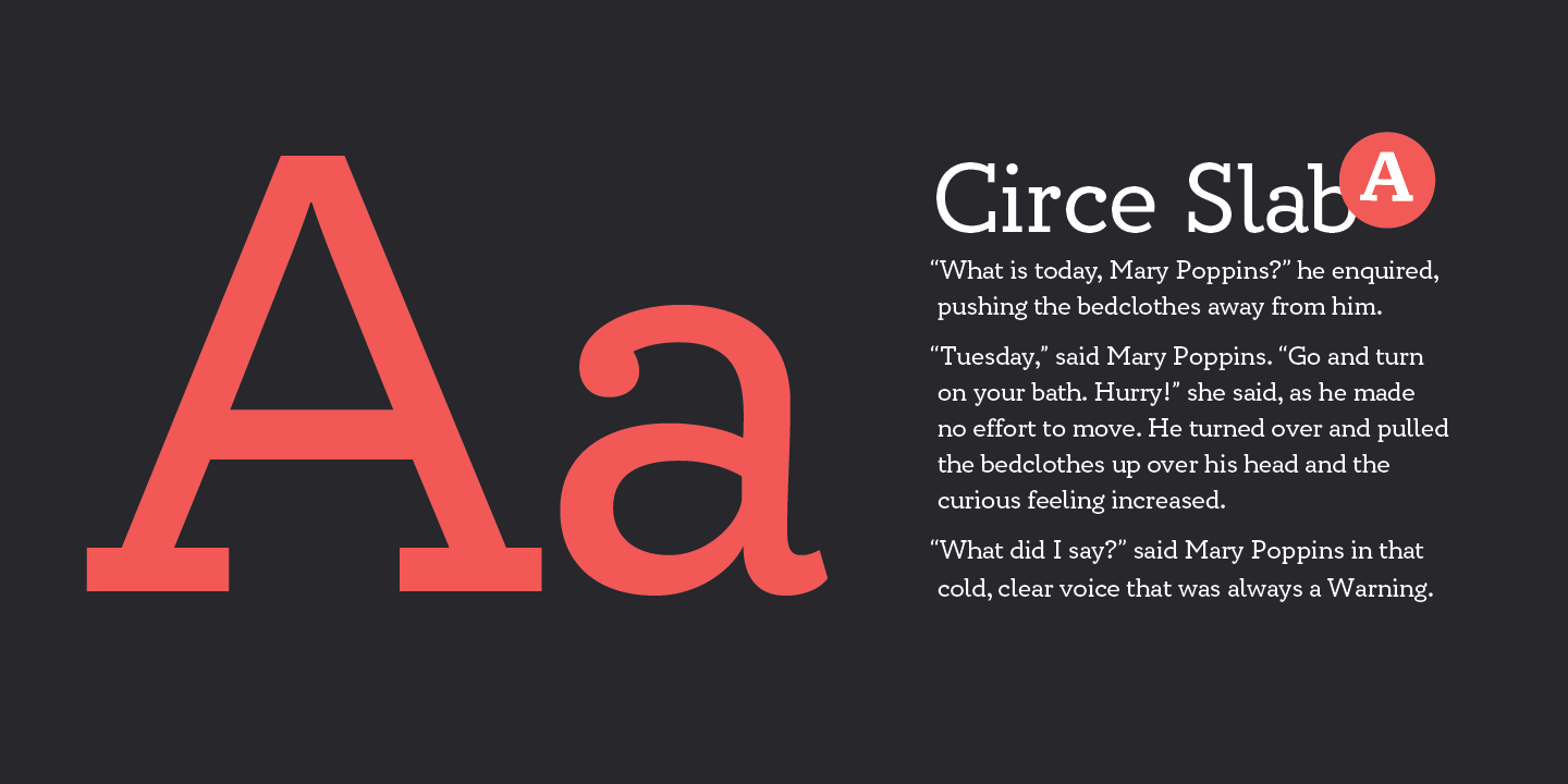 Circe Slab ExtraLight Font preview