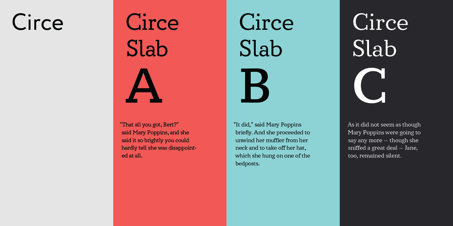 Circe Slab ExtraLight Font preview