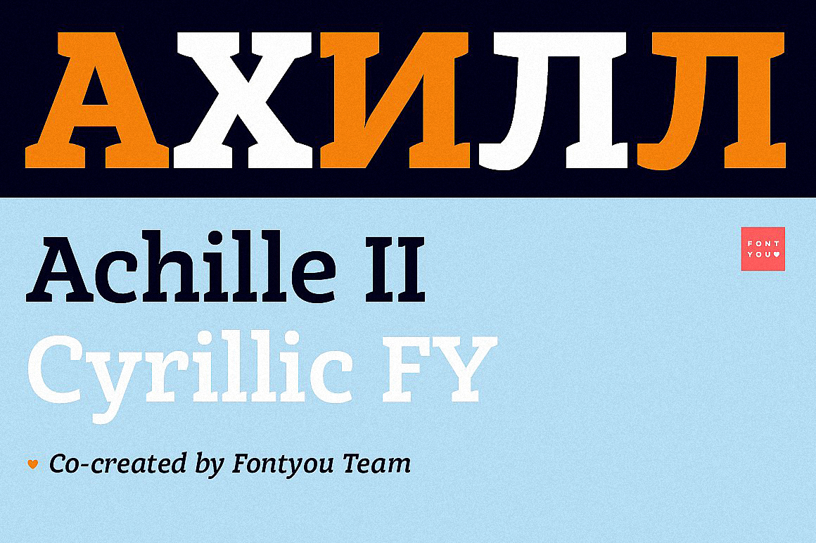 Achille II Cyr FY Font preview