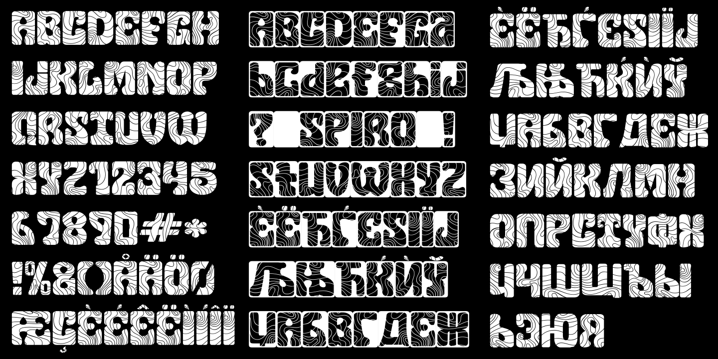 Ari Cube Spiro Regular Font preview