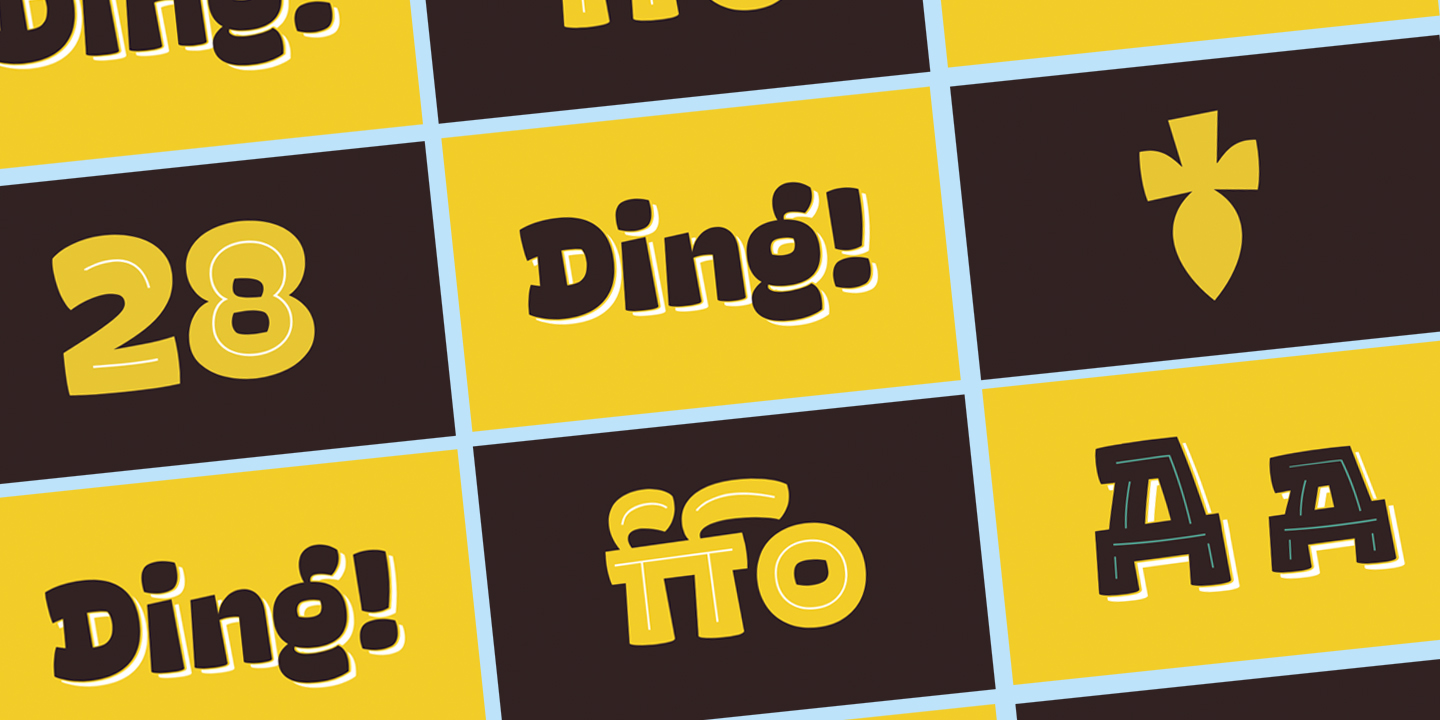 Ding Shadow Simple Font preview