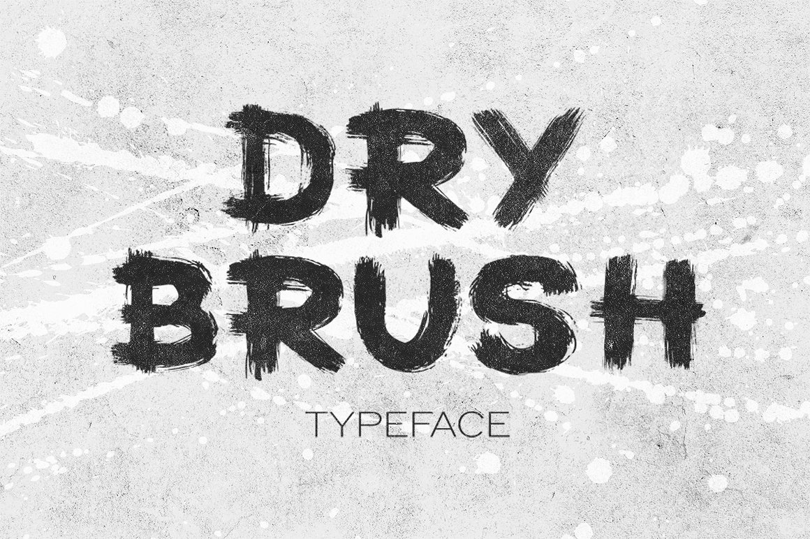 Dry brush Font preview