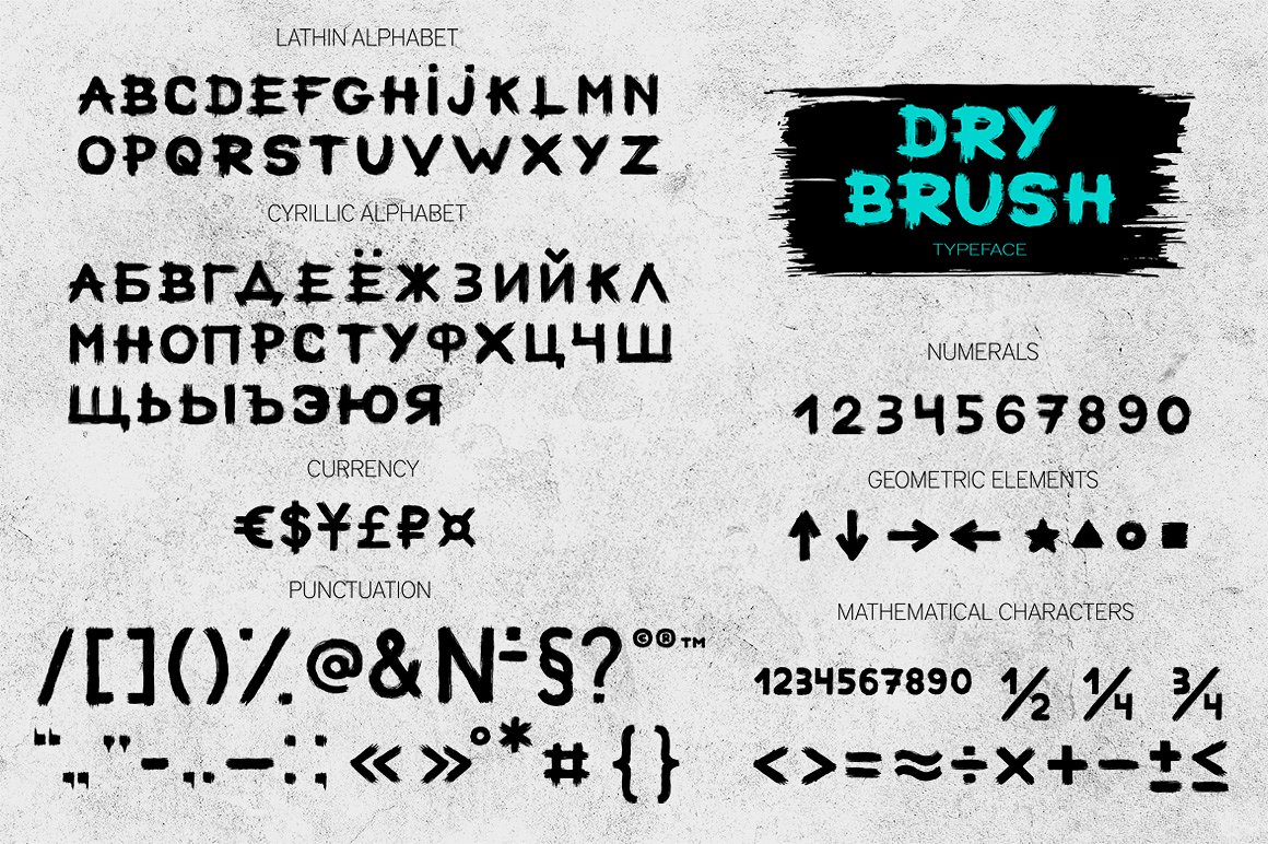 Dry brush Regular Font preview
