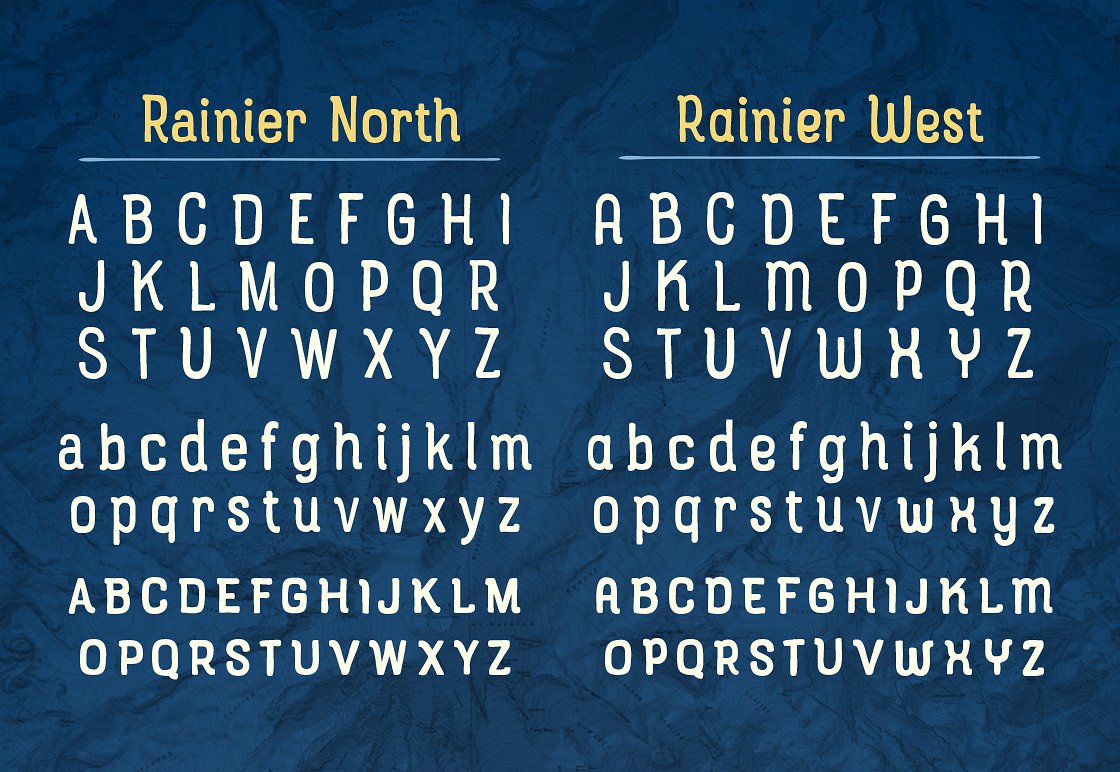 Rainier North 500 Font preview
