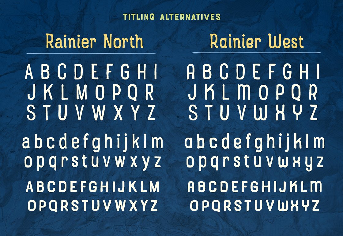 Rainier West 500 Font preview