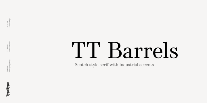 TT Barrels Font preview